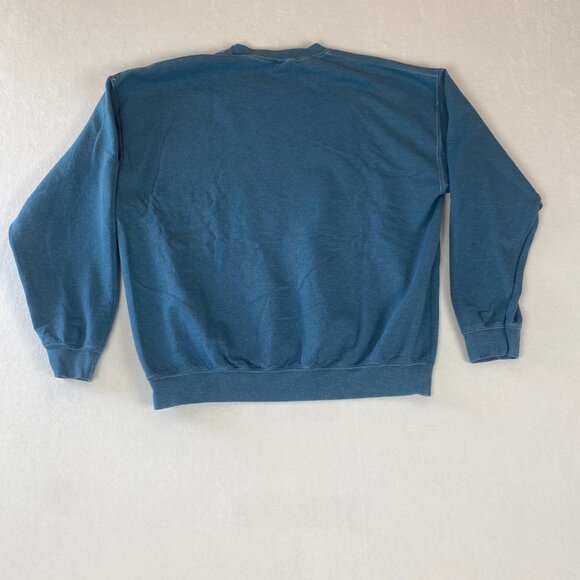 Sedona Arizona Cactus Sunset Landscape Graphic Blue Crewneck Pullover Sweatshirt - Picture 7 of 8